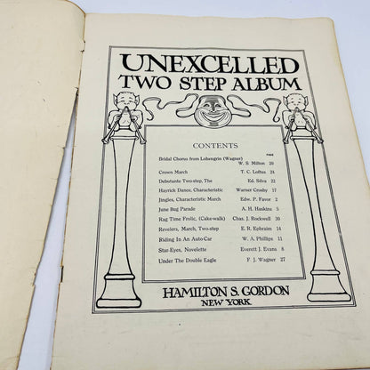 1914 Unexcelled Two Step Album Sheet Music Book Hamilton Gordon M1