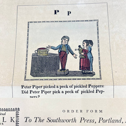 1932 Southworth Press Mail Order Children’s Book Form & Leaflet Portland ME AB3