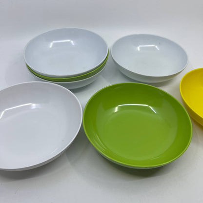 1960s Retro MCM Epicure TexasWare Melmac Melamine Yellow White Green Dishes TI1