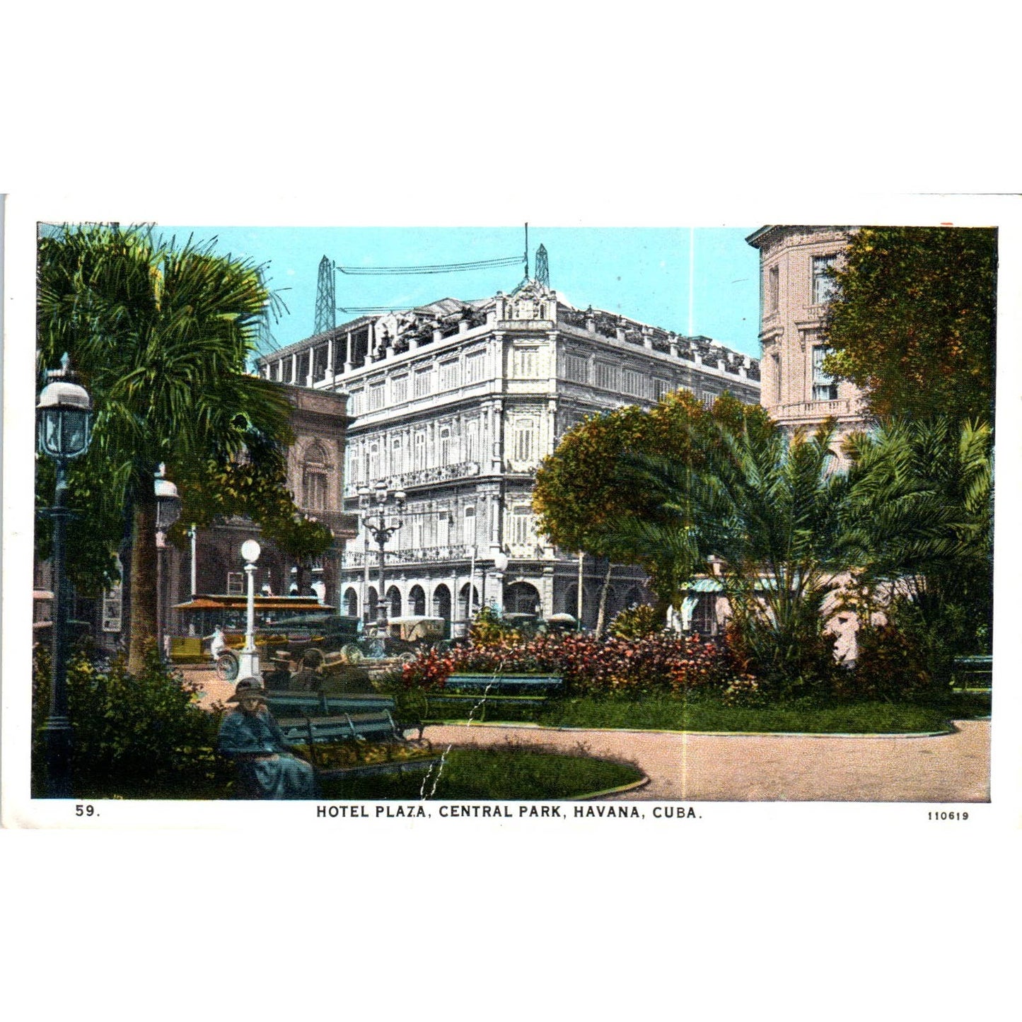 Hotel Plaza Central Park Havana Cuba Original Postcard TK1-P16