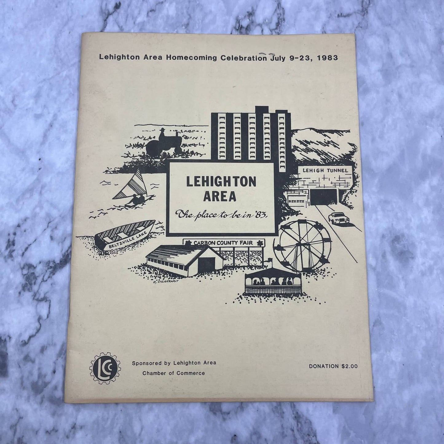 1983 Lehighton Carbon County Pennsylvania Homecoming Souvenir Book TJ7