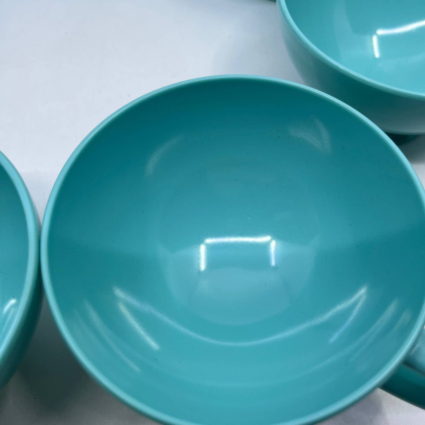 Set of 8 Texas Ware Cups Turquoise Blue Melmac Melamine #150 TI5