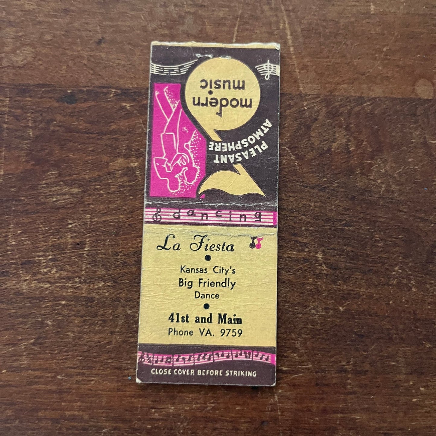 La Fiesta Big Friendly Dance Kansas City MO Advertising Matchbook Cover SB3-M5