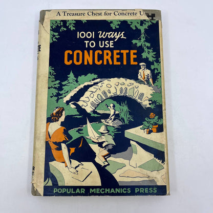 1001 Ways To Use Concrete Popular Mechanics 1941 H/C D/J TH6