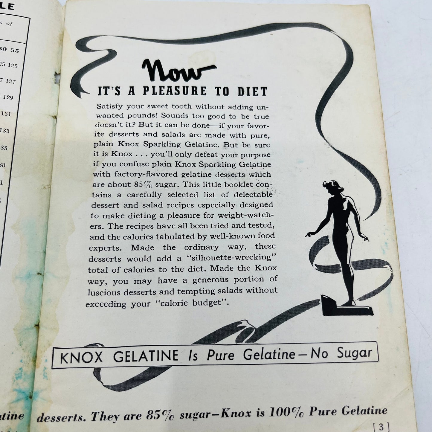 1939 Booklet Mrs. Knox's Be Fit Not Fat Gelatin Cook Book w/ Scottie Dog H4-5