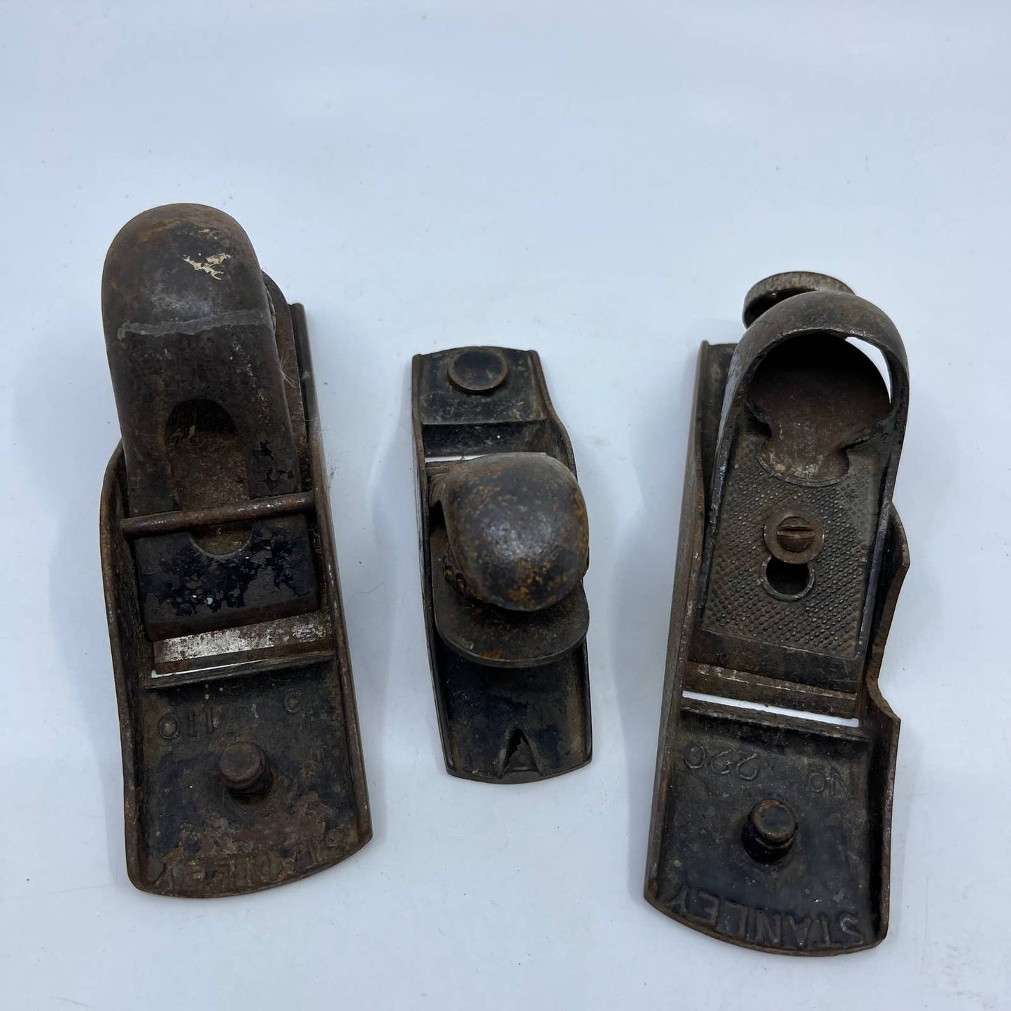 Vintage Lot of 3 Metal Wood Plane Stanley 110 220 TH2