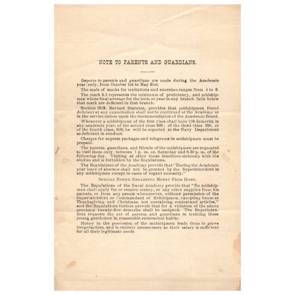 1917 Jan WWI Era US Naval Academy Midshipman JGM Stone Report Card EW Eberle AC9