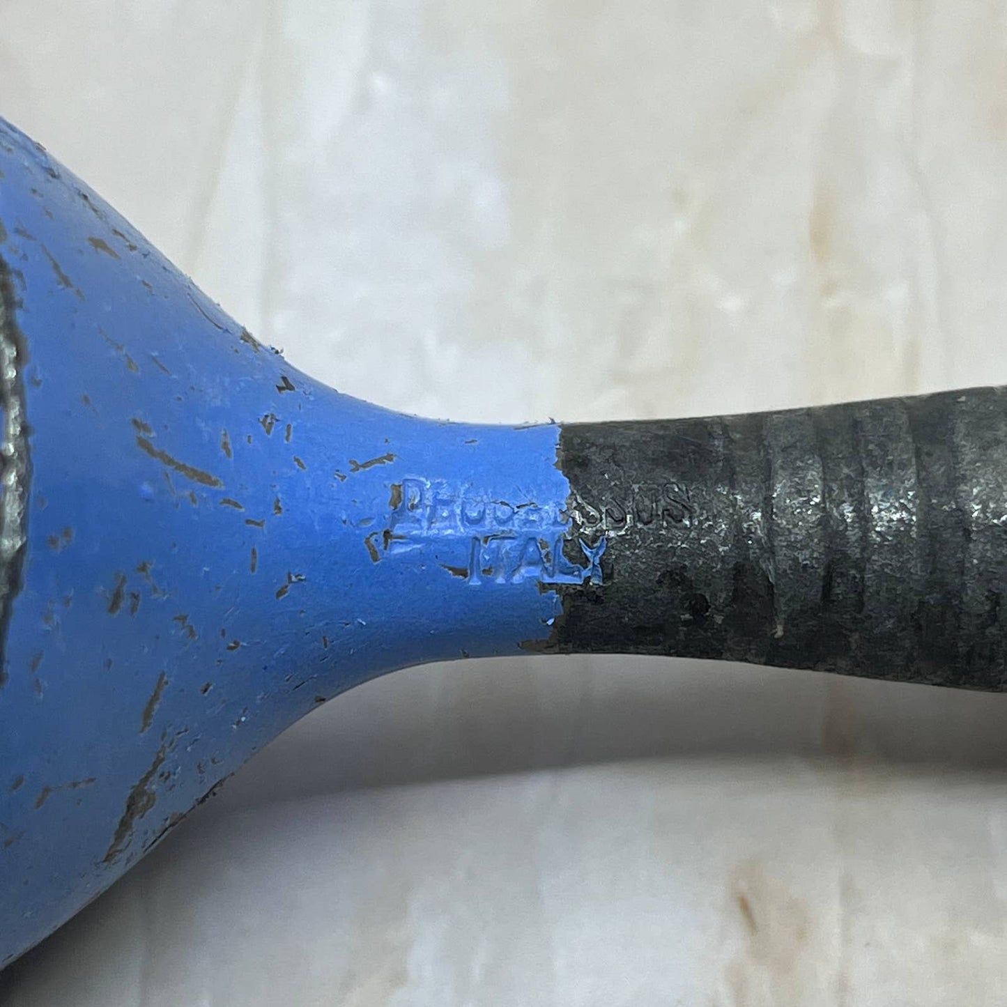 Vintage Progressus Italy Ribbed Ice Cream Paddle Scoop Blue TC5