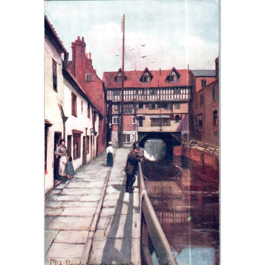 Old Lincoln - Venice in England Raphael Tuck Oilette Original Postcard P3-2