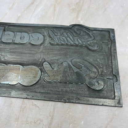 Vintage Newspaper Ad Printing Plate Salted Cashews TC9-P1-1