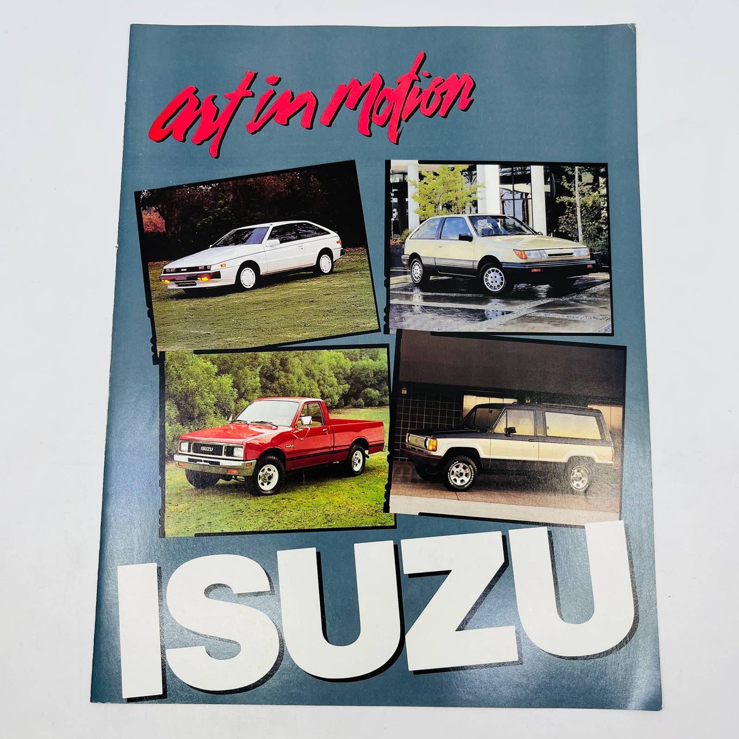 1987 Isuzu Art in Motion Car Brochure Fold Out Trooper Impulse BA1