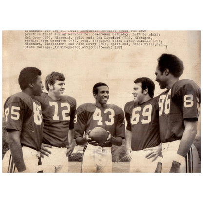 1971 Press Photo Football St. Louis Cardinals Rookies Dan Dierdorf 7x9" AD3