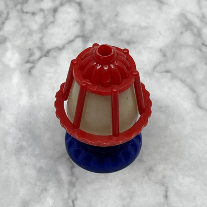 Vintage Acme 1960s Plastic Table Lamp Dollhouse Miniature Red Blue 1 7/8" SE7