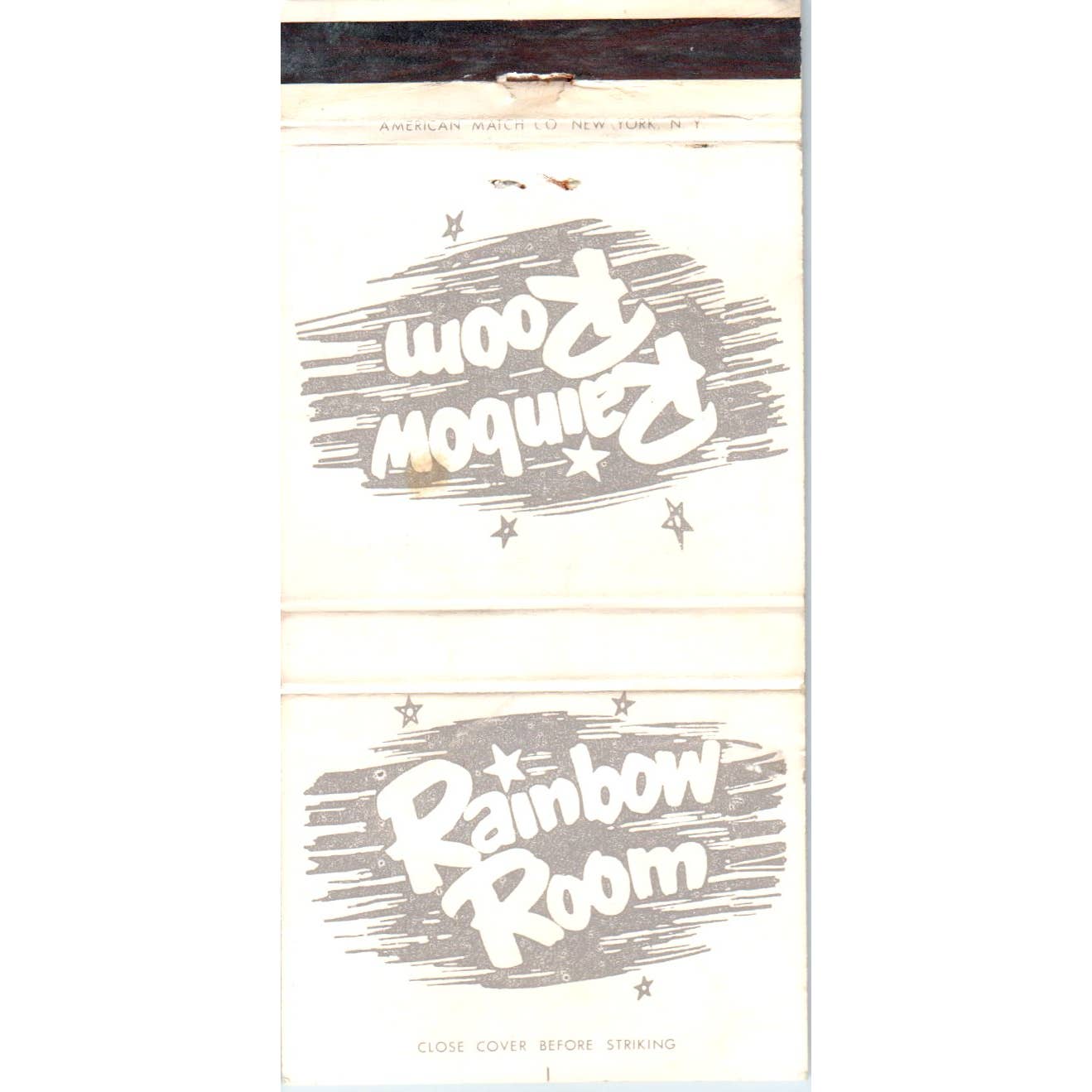 The Rainbow Room Cocktails Rockefeller Center Advertising Matchbook Cover SA1-M6