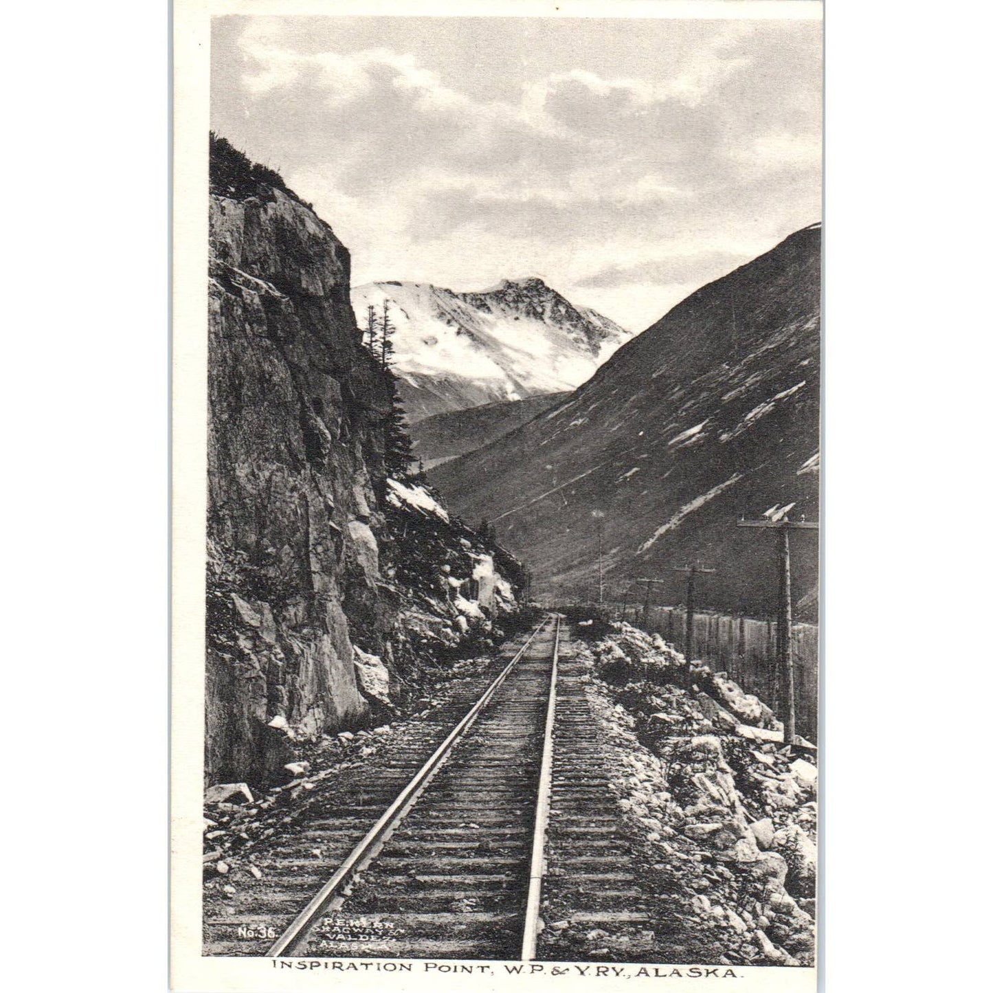 Inspiration Point Wp & Y Railway Alaska Original Postcard TK1-30