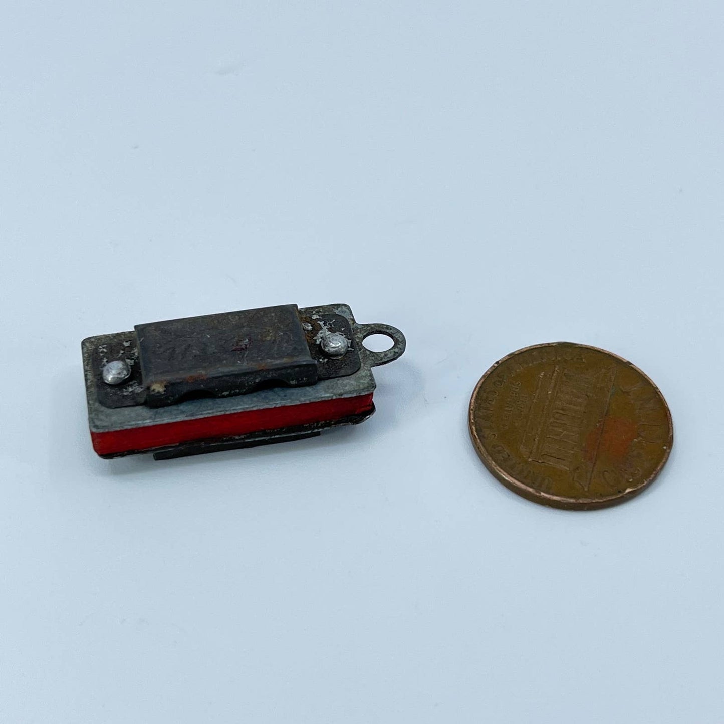 Vintage Cracker Jack Gumball Cereal Prize Charm Metal Harmonica Premium SD1