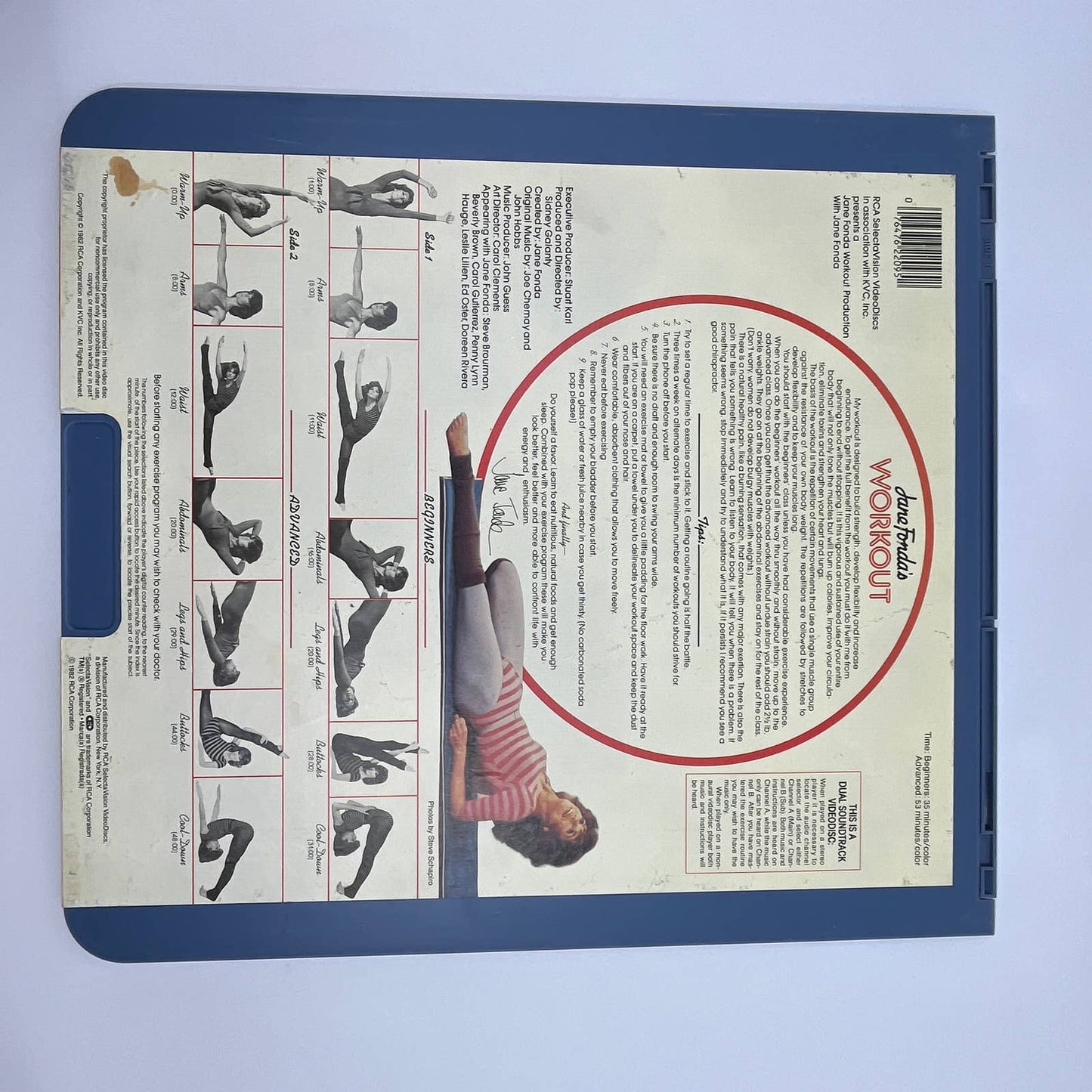 Jane Fonda's Workout RCA SelectaVision - CED VideoDisc TG4