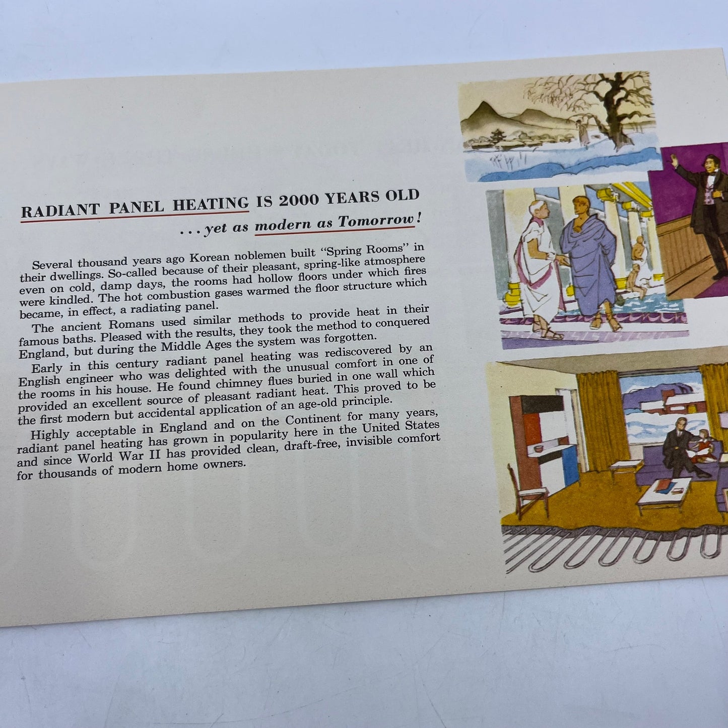 1950 MCM Steel Pipe Radiant Panel Heating Modern Living Booklet Brochure V39-1