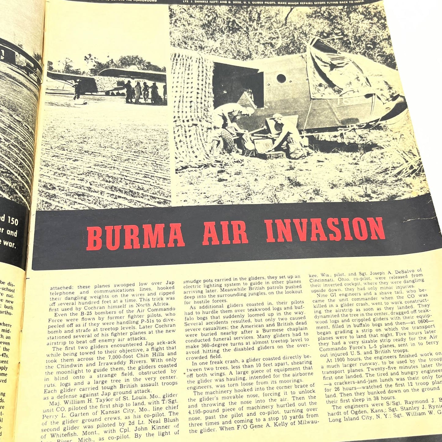 1944 May 14 WWII Yank Magazine British Edition Burma Air Invasion FL4