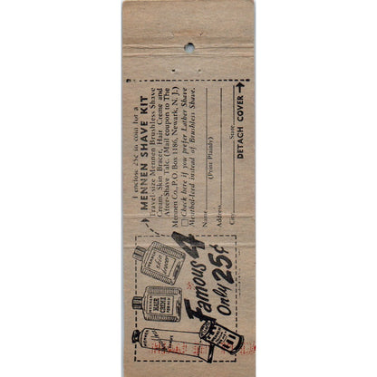 Mennen Spray Deodorant for Men Advertising Matchbook Cover MM9-8