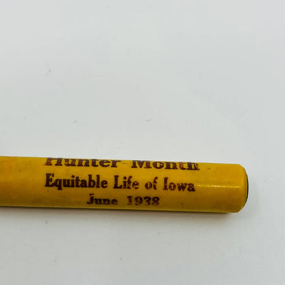 Bullet Pencil 1938 Hunter Month Equitable Life of Iowa Insurance SB3