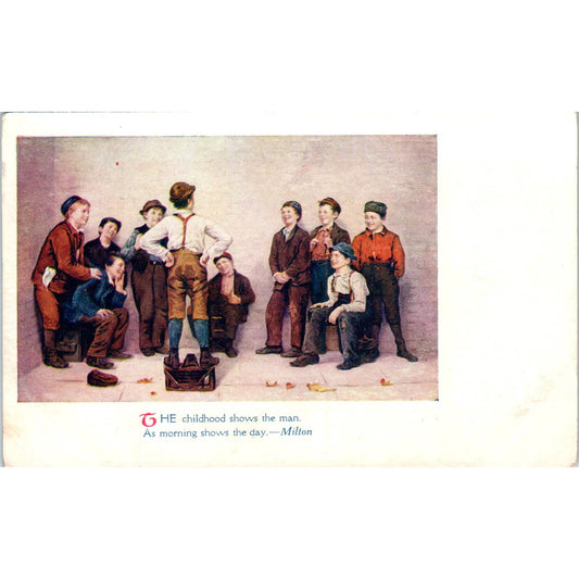 The Childhood Shows the Man as Morning Shows the Day Original Postcard TK1-22