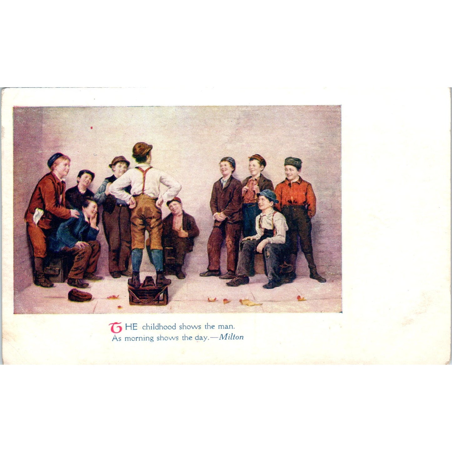 The Childhood Shows the Man as Morning Shows the Day Original Postcard P1-14