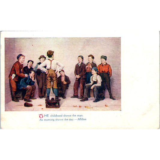 The Childhood Shows the Man as Morning Shows the Day Original Postcard P1-14