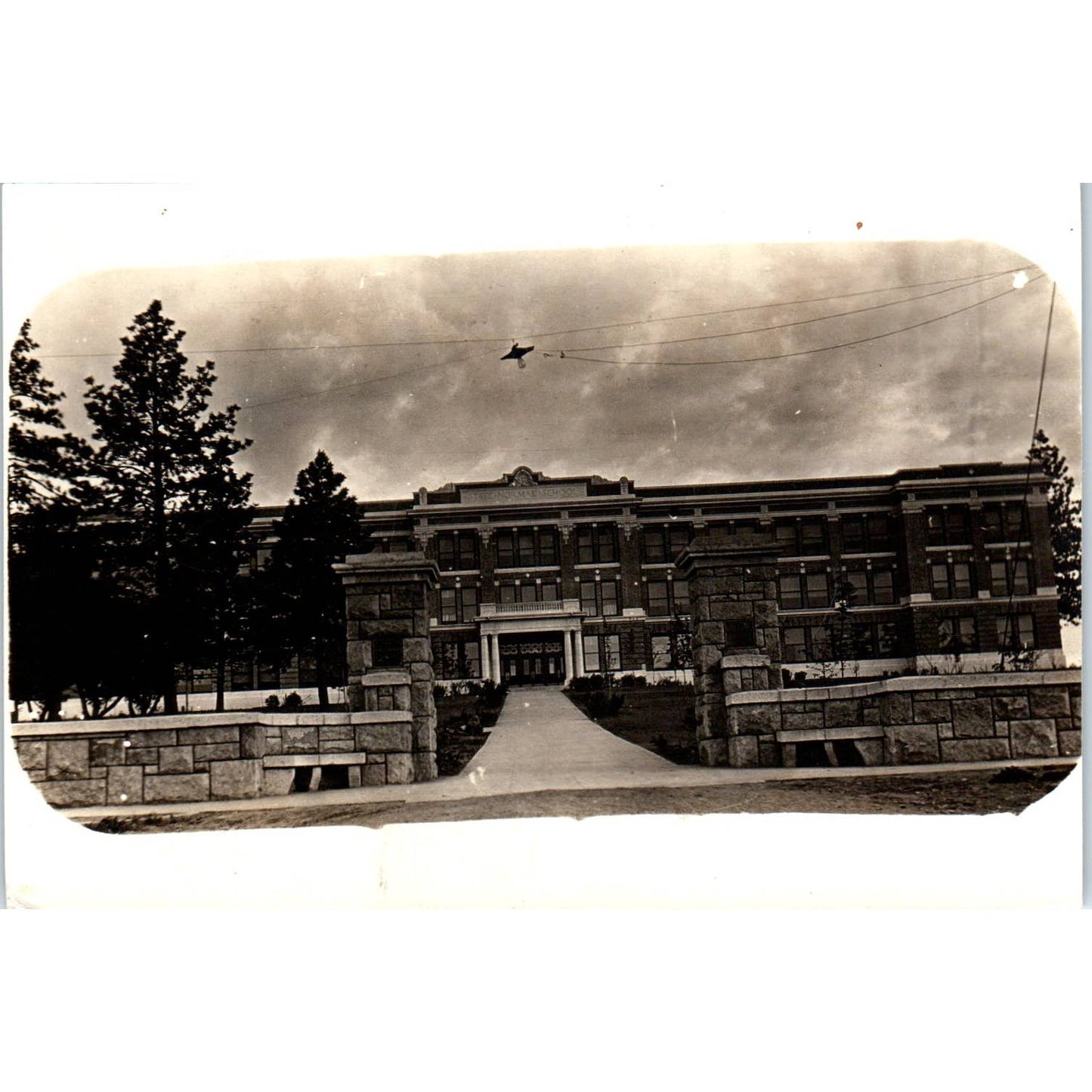 Antique Postcard Administration Building Cheney State Normal School WA TD9-W2