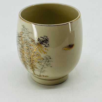 Japanese Pottery Yamahyo Teacup Cottage Mill Gold Gilt 3” TC6