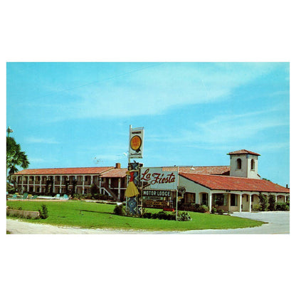 Vintage Postcard - La Fiesta Motor Lodge AAA St. Augustine Florida AD9