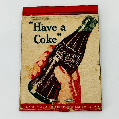 1940's, Coca-Cola Bottle in Hand Logo Have a Coke Matchbook C4