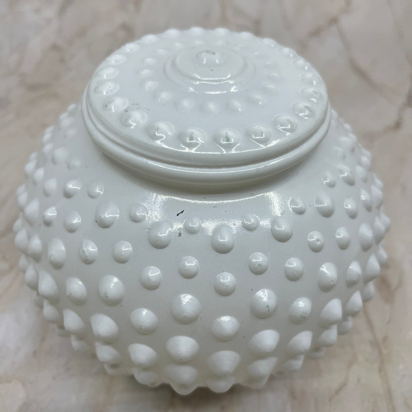 Milk Glass White Hobnail Light Shade Globe Ceiling Wall Mount 5” TE5