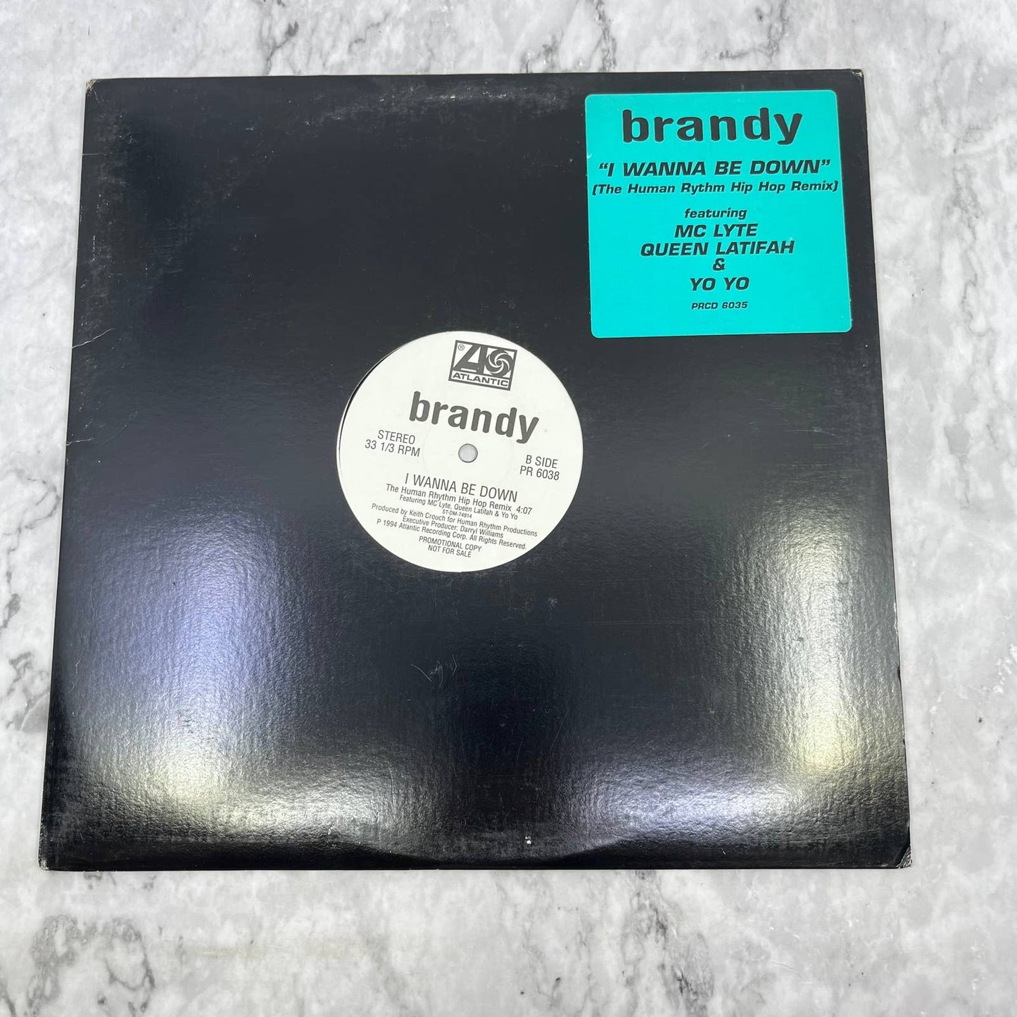 Brandy - I Wanna Be Down PROMO Record Atlantic 12" 33 ⅓ RPM TJ4
