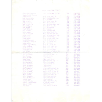 1976-77 Robbinsdale High School Wrestling Booster Club Leaflet Hib Hill AD4