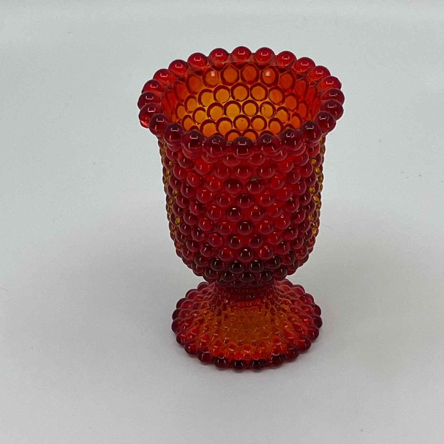 1960 Reijmyre Glasbruk AMBERINA Hobnail Votive Candle Holder Tealight Goblet TB3
