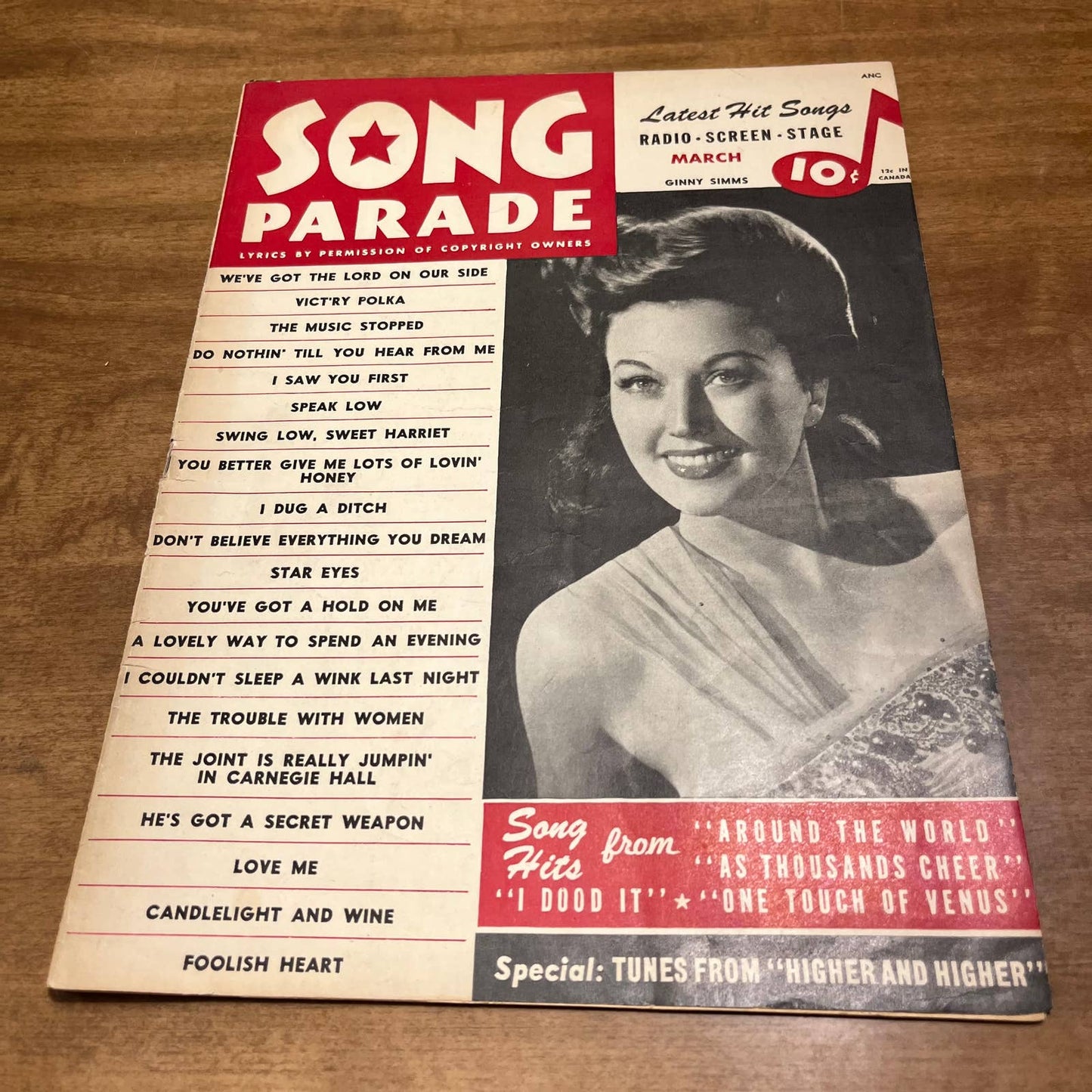 Song Parade Magazine 1944 March Ginny Simms Red Skelton I Dood It B3