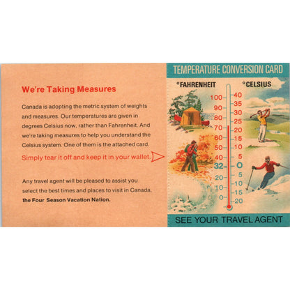 Vintage Advertising Card - Canada - The 4 Season Vacation Nation TH2-SF2