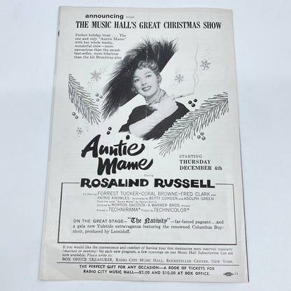 1958 Radio City Music Hall Program Masquerade Jean Simmons Dan O’Herlihy AA9