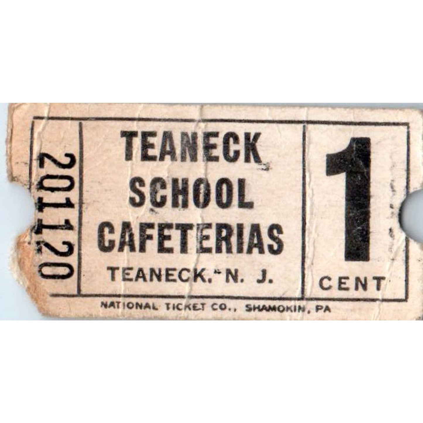 Vintage Palisades Amusement Park 5 Cent Ticket Stub SE5