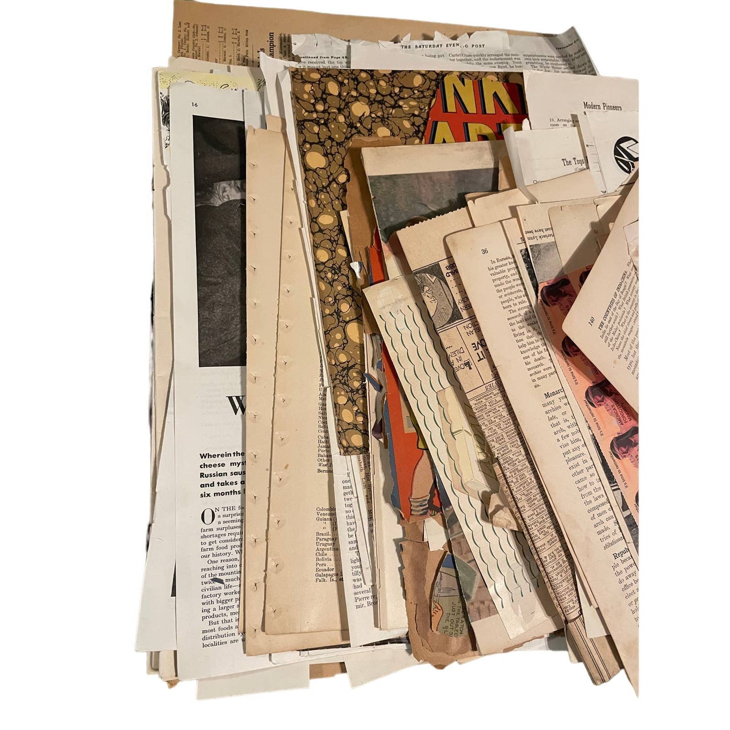 Antique/Vintage Junk Journal Paper Ephemera Lot - Over 100 Pieces - Approx 2 Lbs