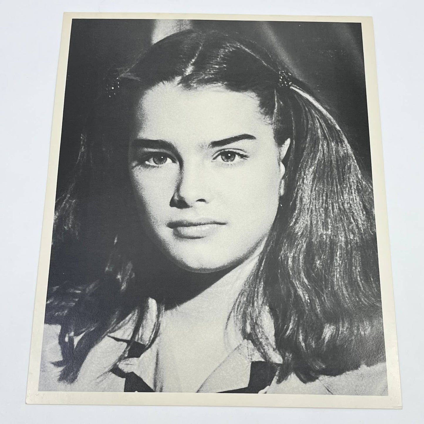 Vintage Brooke Shields Head Shot Portrait Black & White 8x10 AB4-21