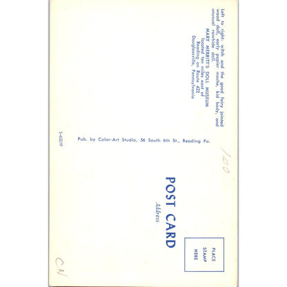 The Gold Fairy Jointed Wood Doll Mary Merritt Doll Museum Original Postcard PB10