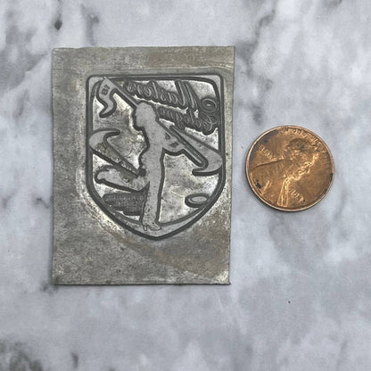 Vintage Letterpress Printers Block Plate Golf Masters Cologne SE846