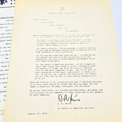 1950s-1980s Lot of Commercial Airline Ephemera American Airlines TC7