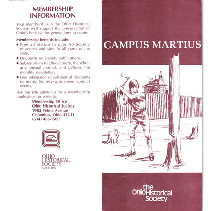 Vintage Campus Martius - The Ohio Historical Society Promo Member Brochure AD7