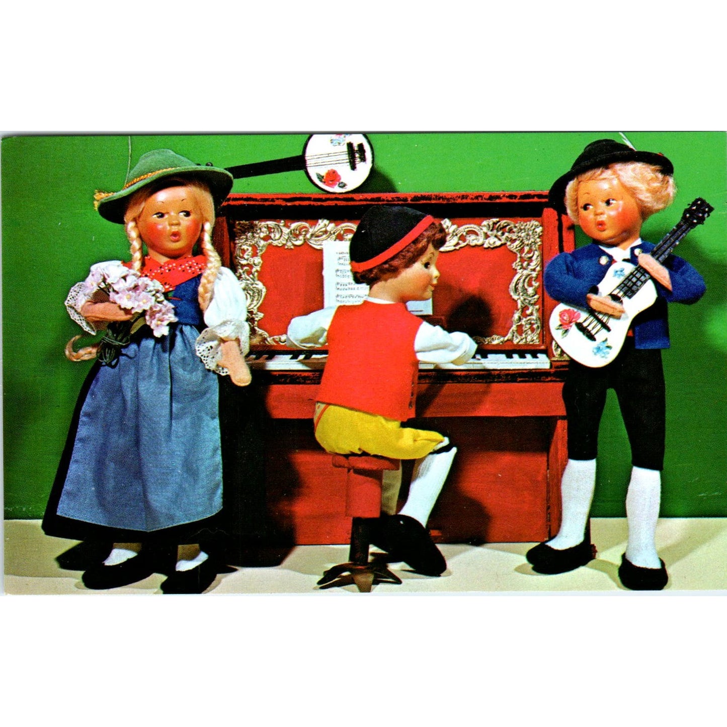 Happy Birthday to You - Dolls Singing - A Lilianne Card Original Postcard PB2