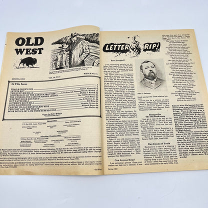 Spring 1982 Old West Magazine Boot Hill In Guthrie Hot Water Hell Rustler L1-3