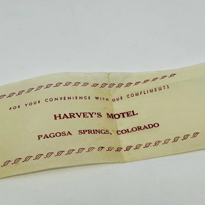 Vintage Shoe Shine Cloth Harvey’s Motel Pagosa Springs CO D1