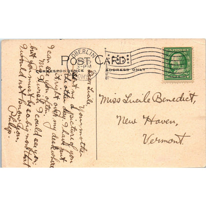 c1910 Postcard Finney Memorial Chapel Oberlin Ohio TD9